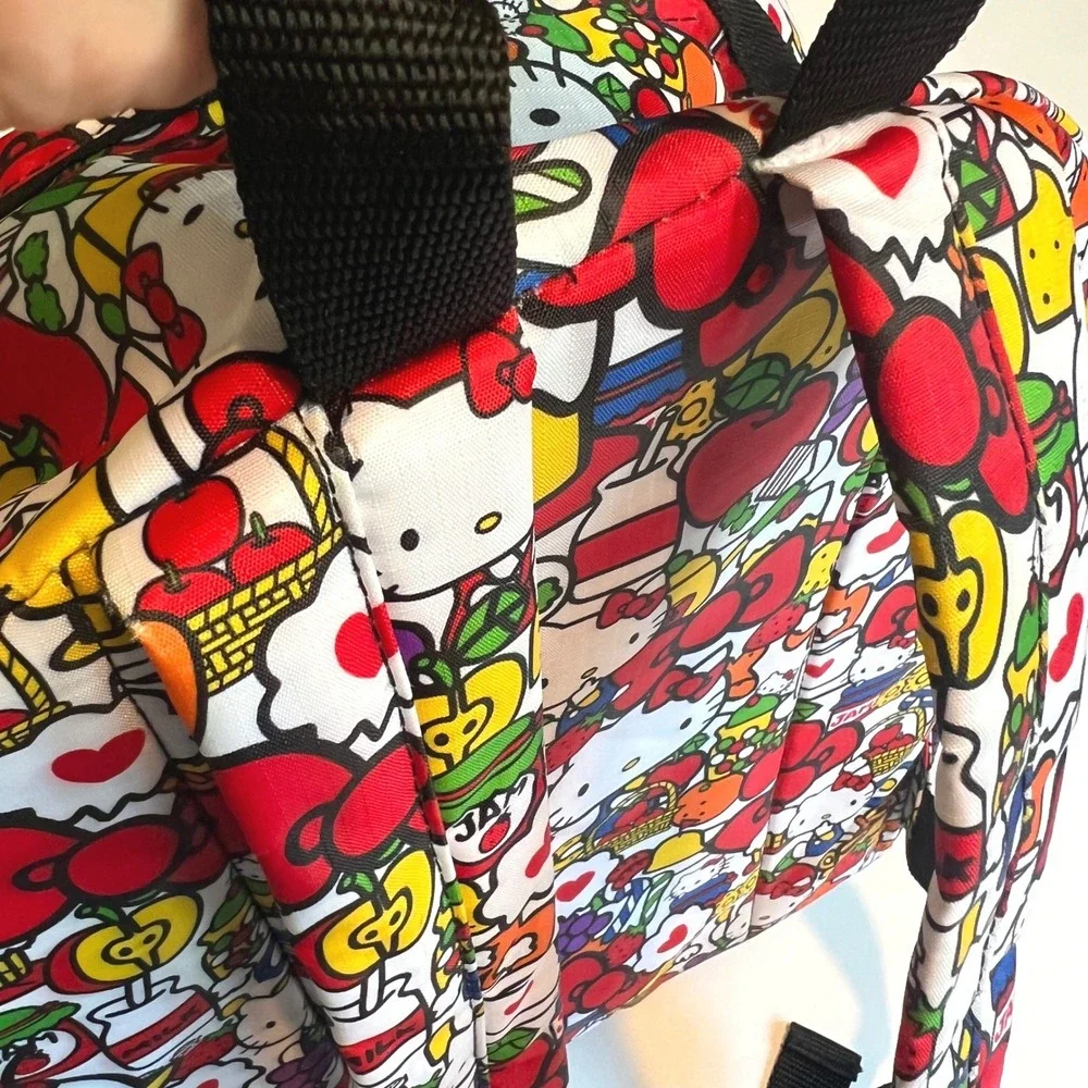 Sanrio Hello Kitty Backpack Classic Treats Snacks AOP Book Bag School Travel